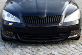 for Octavia II Facelift 09-13 - COMPLETE grille painted in Black Magic F9R - FULL BLACK version