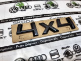 Original Skoda Auto,a.s. Emblem 4x4 (neue Version 2016) - MONTE CARLO schwarz (F9R) Version