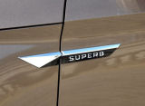 Superb III - original Skoda side fender 4pcs emblem set