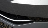 Superb III - original Skoda front bumper side grille lid CHROME - LEFT