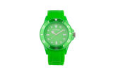 Women´s FLUORESCENT GREEN silicone watch - official Skoda collection