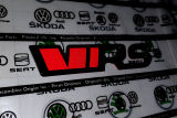 Emblem for the rear trunk - from the 2020 Kodiaq RS - MONTE CARLO BLACK (F9R) - GLOW RED