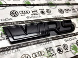 Original Skoda FRONT emblem RS from the limited RS230 edition - MONTE CARLO BLACK (F9R) 126mm x 26mm