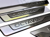 Octavia IV - original Skoda stainless steel door sill covers - OCTAVIA