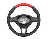 Genuine Skoda 3-spike steering wheel RED