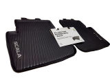 Scala - REAR floor mats RUBBER (heavy duty), original Skoda Auto,a.s. product