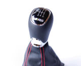 Octavia III - RS complete shifter with RED stitching for LHD cars