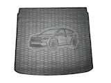 for Enyaq - heavy duty rubber rear trunk cargo floor mat - with car silhouette