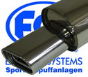 for Fabia - stainless steel exhaust silencer 135x80 mm