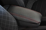 Fabia III - leather cover for JumboBox - RED stitch