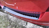 Fabia III hatchback - panel protector del parachoques trasero de Martinek Auto - NEGRO BRILLANTE