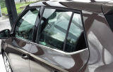 til Fabia III hatchback - massivt sæt vinduesindfatninger i rustfrit stål CHROME