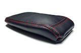 Fabia IV - leather cover for JumboBox - RED stitch