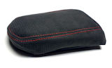 Kamiq - couverture de boîte jumbo ALCANTARA noire perforée authentique - tissage ROUGE
