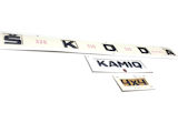 Kamiq - original Skoda MONTE CARLO schwarzes Emblem Set LONG Version - SKODA + KAMIQ + 4x4