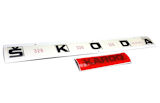 Karoq - Original Skoda MONTE CARLO schwarzes Emblem Set LONG Version - SKODA + KAROQ