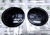 Karoq - original Skoda MONTE CARLO black emblem set - FRONT+REAR