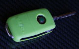 Octavia II 04-12 - προστατευτική θήκη σιλικόνης για το κλειδί σας - πράσινο λεμόνι - RS FACELIFT