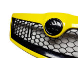 for Octavia II facelift 09-13 - complete grille in HONEYCOMB design+ F1F SPRINT YELLOW frame-Monte C