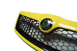 for Octavia II facelift 09-13 - complete grille in HONEYCOMB design+ F1F SPRINT YELLOW frame -green