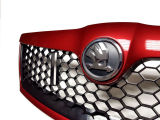 til Octavia II facelift 09-13 - komplet kølergrill i HONEYCOMB-design+F3W Flamenco Red ramme-2013 NYT