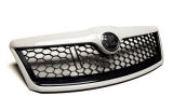 for Octavia II FL 09-13 - complete grille in HONEYCOMB design + F9E CANDY WHITE frame - NEW logo