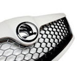 for Octavia II facelift 09-13 - complete grille in HONEYCOMB design + F9E CANDY WHITE frame - INT