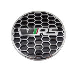 para Superb II Facelift 2013-2015 - Emblema 3D HONEYCOMB RS NEGRO / CROMO
