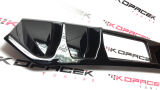 για Octavia III RS - κεντρικός διαχύτης πίσω προφυλακτήρα Martinek Auto - γυαλιστερό μαύρο - έκδοση με γάντζο ρυμούλκησης