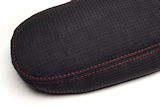 Octavia IV - echter schwarzer perforierter ALCANTARA Jumbo-Boxdeckel - RED weave