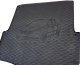 for Octavia II Combi - heavy duty rubber rear trunk cargo floor mat - with car silhouette
