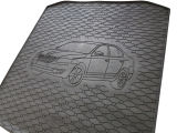 for Octavia III limousine - heavy duty rubber rear trunk cargo floor mat - with car silhouette