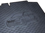 for Rapid SpaceBack - heavy duty rubber rear trunk cargo floor mat - with car silhouette