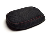 Scala - genuine black perforated ALCANTARA armrest cover - RED weave