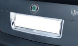 for Superb - CHROME rear licence plate cover