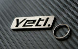 pour Yeti - porte-clés massif en acier inoxydable avec une belle finition BRUSHED - KI-R
