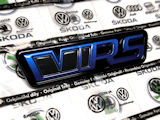 Original Skoda 2023 Version RS-Emblem - F9R BLACK Basis - F5W BLUE VRS - Glowing Black