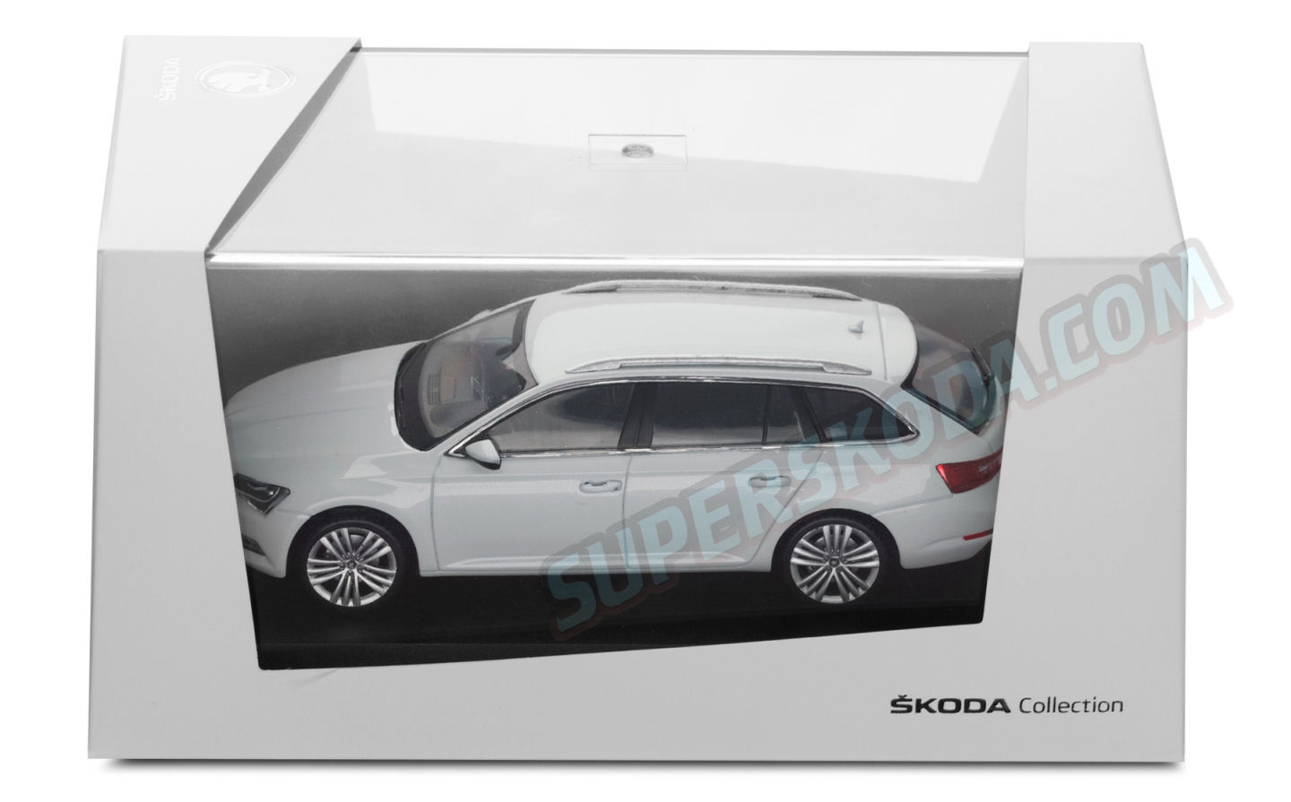 Skoda 3V9099300S9R Superb Combi III Model Car 1:43 Miniature White