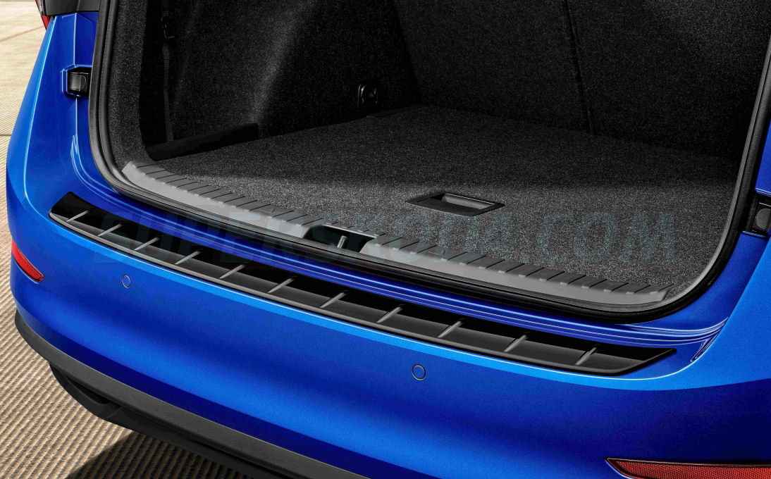 with Folded Edge Large Recambo CT-LKS-2015 Boot sill Protection Polished Stainless Steel for Skoda Scala