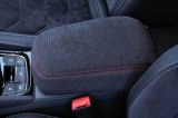 Kodiaq - genuine black perforated ALCANTARA jumbo box cover - RED weave
Click to view details.