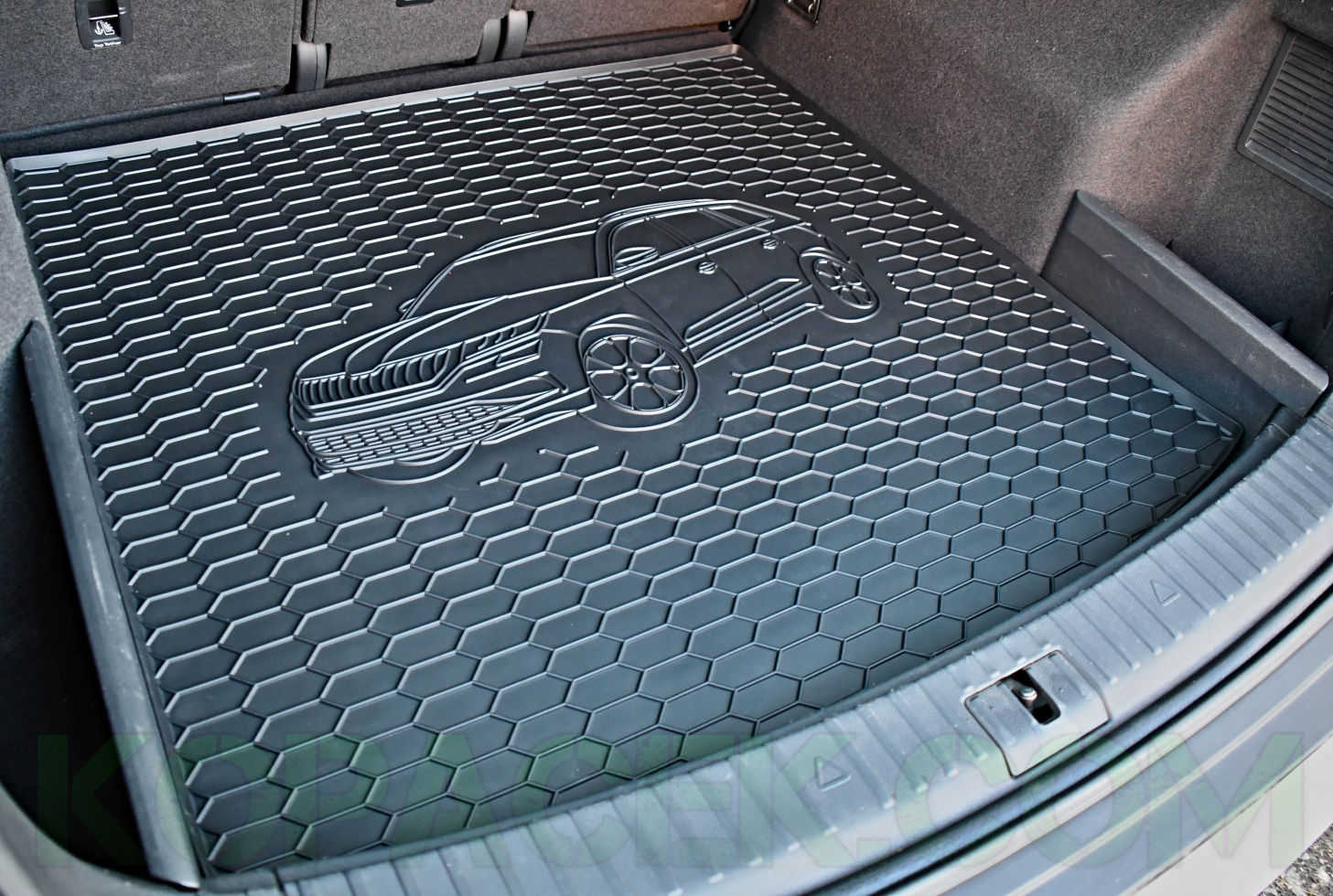 für Kodiaq - strapazierfähige Gummi-Fußmatte für den Kofferraum - mit  Auto-Silhouette - RS/SPORTLINE