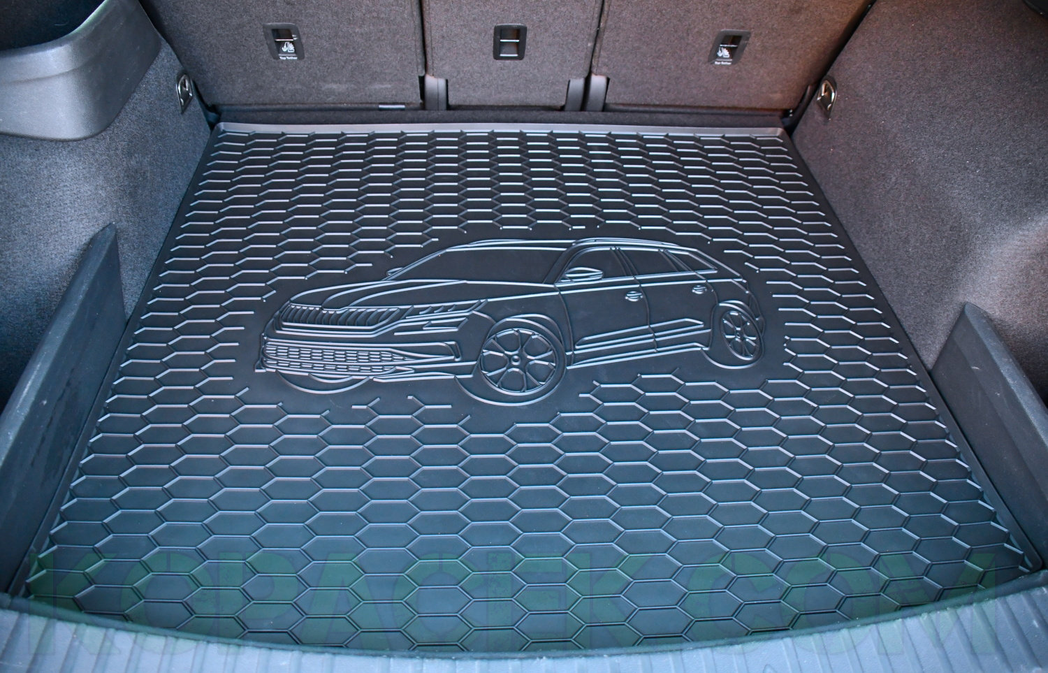 für Kodiaq den Gummi-Fußmatte mit Kofferraum strapazierfähige RS/SPORTLINE - Auto-Silhouette - - für