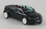 RS 2000 Concept car - 1/43 SORT metallisk støpt modell - Abrex/Skoda Auto,a.s.