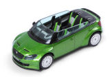 RS 2000 Concept car - 1/43 GROEN metallic diecast model - Abrex/Skoda Auto,a.s. met 60% KORTING