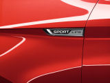 Superb III - Sport Line - eredeti Skoda Auto,a.s. embléma a Superb III Sport Line modellről - balra