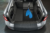 Superb III Limousine - käännettävä tavaratilan matto, tekstiili-kumi, alkuperäinen Skoda Auto,a.s.