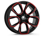 20´ wheel set XTREM (black/red) original Skoda Auto,a.s.