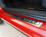 Karoq - luxury interior door sills STAINLESS STEEL - Brushed/Polished