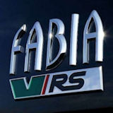 Fabia I - RARE eredeti Skoda Auto,a.s. hátsó csomagtér embléma RS