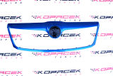 für Octavia II Facelift 09-13 - Kühlergrillrahmen lackiert in RACE BLUE (F5W) + original Skoda BLACK EMBLE